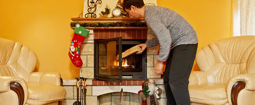 Rusted Metal Fireplace Restoration in Chico, California